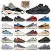 700 Kanye V2 V3 Running schoenen voor mannen Fade Salt Carbon Hi-Res Red Blue Mauve Azael Alvah Vanta Utility Black Trainers Sports sneakers met doos