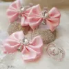 First Walkers Dollbling born 3 Piece Gift Set Luxury Baby Shoes Headband Pacifier Pink Lolita Crown Diamond Jewels Layette Sparkly Ballet 221122