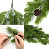 Decorative Flowers Christmas Artificial Green Plant Lvy Vine Garland Rattan Wall Hanging Ornaments Party Home Stairs Fireplace Decoration