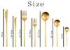 Set di stoviglie da 28 pezzi da posate set di posate in acciaio inossidabile opaco in oro in oro oro dessert dessert forchetta cucchiaio da tè posate cucina posate