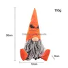 Autres fournitures de fête festive Décorations de fête d'Halloween Skl Hat Faceless Old Man Garden Gnome Dolls Ornements Elf Doll Gift Festi Dhcvv