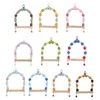 Autres fournitures pour animaux de compagnie Jouets de balançoire d'oiseau Cage de perroquet Jouet suspendu avec crochet Perles colorées Cloches en métal mignonnes pour petites conures Pivoine Peau de tigre 221122