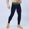 Calças masculinas listradas de compressão masculina Men que administra leggings de ginástica treinando corredas de futebol esportes de futebol para P5