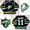 College Hockey Wears Nik1 Custom CHL London Knights Mitch Marner Jersey 88 Patrick Kane 61 Tavares Rick Nash Cosido Negro Verde Blanco Hockey Jerseys