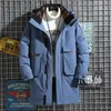 Herren Daunenparkas -30 Grad Winterjacke Dicker Mantel mit Kapuze Warmer mittellanger Parka Weiße Ente Mode Herrenjacken 221122