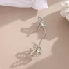 Dos boucles d'oreilles 2022 brillant Zircon papillon oreille Clip sans Piercing pour les femmes mode Wrap oreillettes boucle d'oreille mariée bijoux de mariage