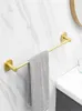 Badtillbehör Set badrumstillbehör Aluminium Borsta med guldhanddukstång Toalettborsthållare hörnhylla pappershårdvara