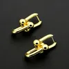 Womens Knot short earrings Studs Designer Jewelry half drill Studs gold/silvery/rose Full Brand as Wedding Christmas Gift