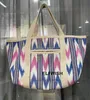 Sac de créateur Fashion Canvas 2022 Wave Weave Femme Sac fourre-tout à chevrons Grande épaule colorée avec poignée Sacs de plage