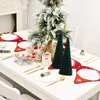 Décorations de noël ornement d'arbre fait à la main petit tissu de pin artisanat ornements arbres de table décor d'hiver pour les vacances