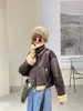 Kvinnorjackor Zvri Winter Thick Faux Leather Coat Warm Lamb Biker Female Belt Outwear Ladies 221122