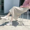 Faldas Biyaby Color sólido Otoño Mujer Punto Estilo coreano Cintura alta Lápiz Señoras Elegante Twist Argyle Falda larga 221122
