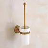 Set di accessori per il bagno Set di accessori per il bagno in bronzo Set di accessori per il bagno in ottone antico Porta accappatoio Porta asciugamani Portasapone Scopino per WC