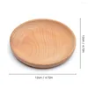 Plates Eco-Friendly Snack Plate Round Wooden Cake Dish Home / El Dessert Service Tray Wood Sushi Board Party Tableware