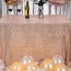 Table Cloth 180x120cm Gold Silver Sequin Polyester cloth Glitter Cover For Wedding Decoration Party Banquet Home Supplies 221122