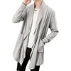 Men's Jackets Autumn men fashion korean style long trench coat hooded cloak abrigo hombre men punk hip hop cardigan casual streetwear cape 221121