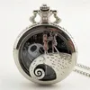 Pocket Watches Christmas Night Carved Vintage Antique Round Dial Quartz Watch Necklace Pendant Clock For Mens Womens Gifts