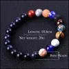 Kralen universum zonnestelsel zon satelliet armband lava rock tijger oog turquoise natuursteen kralen armbanden voor vrouwen mannen fashio dhiu9