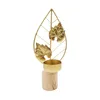 Kandelaars Luxe boombladeren Design Gold Effect Tea Light Stand Holder Candlestick