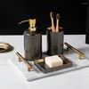 Bath Accessory Set Gold Bathroom Accessories Sets Ceramics Lotion Soap Dispenser Tumbler Dish Deco Accessroy