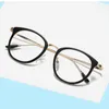 Zonnebrillen Frames Fashion Black Round Glazen Computer Verminder vermoeidheid Anti Blue Light Lightglass Frame Women 2022 Trend Office Supplies