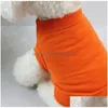 Dog Apparel Summer Dog Clothes Cotton Pet Apparel Puppy Vest Mti Color Options Sleeveless Classic Poodle Breathable Fabric Sale 9Kd Dhtkf