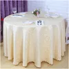 Tanta de mesa Poliéster Jacquard Pano El Banquetes de casamento decoração redonda Capas brancas decoração de casa personalizada 221122