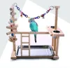 Otros suministros para mascotas Parrot Playstand Bird Play Stand Cockatiel Playground Wood Perch Gym Playpen Ladder with Feeder Cups Los juguetes incluyen una bandeja 221122