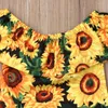 Clothing Sets Toddler Girl Clothes 2022 Kids Baby Summer Sunflower Tops Long Pants Leggings Outfit