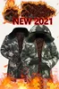 Men's Down 2022 Men Winter Coat Fur Collar Fashion Thicken Cotton Warm Wool Liner Outdoors Casual Large Size XXL