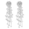 Boucles d'oreilles créatives en résine douce pour femmes, longues pampilles, fleur, tissage Kpop, perle de graine, pendentif