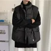 メンズベストメンズジャケット秋の冬ファッション温かい厚い綿のコートレジャーストリートウェアルーズアウターウェアオスのノースリーブ221122