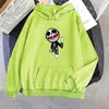 Kvinnors hoodies harajuku gorillaz hoodie tecknad tryck kvinnor lös söt långärmad pullover toppar anime tröjor vintage grundläggande kvinna