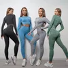 Femmes Leggings Sexy Seamless Push Up Yoga Pantalon Taille Haute Gym Fitness Vêtements Ensemble Séchage Rapide Sportswear 221122