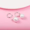 Hoop oorbellen zoetwater gekweekte barokke parel 925 Sterling zilveren huwelijksoorbladen voor vrouwen fijne juwelier Pendientes Brincos