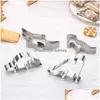 Baking Moulds Stainless Steel Biscuit Mod Dinosaur Shape Stereo Cake Mods Four Piece Set Irregar Shapes Baking Mold 3 9Dm L1 Drop De Dhcaw