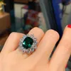 Luxusringe Designer Damen Top Diamant Sterling Silber Smaragd Bandring für Frauen zum Anpassen der Hochzeit, Party, Valentinstagsgeschenk