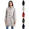 Women's Trench Coats Winter Long Sleeve Midi Coat Windbreaker Women 3XL Plus Size Hooded Loose Rain Jacket Ropa De Marca Mujer KF217