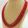 2x4 mm Natural Red Ruby Gemstone Facet Abacus Beads Collier 3 rangées