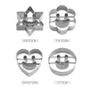 Baking Moulds 4Pcs/set Cookie Stamp Biscuit Custom Stainless Steel Heart Smiling Face Shape Mold Cutter Pastry Bakeware Tools 221122