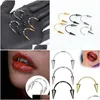 Grillz Dental Grills Blutsaugende Dental Grills Edelstahl Tigerzähne Lippe Nagel Lächeln Piercing Schmuck Für Mund Drop Lieferung Dhlrs