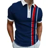 Polos pour hommes Polo à manches courtes pour hommes HD Impression numérique Collier à glissière T-shirt Casual Respirant Vêtements d'été de haute qualité pour 221122