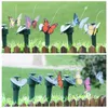 Solar Power Dancing Flies Butterflies Decora￧￵es de jardim Fluttering Vibra￧￣o Flyes Flyingbird Birds Flying Flying Yard Funny Toys DBC