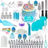 Moules de cuisson 420pcs outils de décoration de gâteaux spatule kit ustensiles de cuisson pâtisserie accessoires de conception fondant sac de tuyauterie buses ensemble 221122