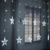 Juldekorationer Star String Lights LED Garland Fairy Curtain Light 2,5 m utomhus inomhus för sovrum hemfest bröllopsår 221122