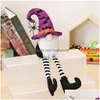 Other Festive Party Supplies Halloween Party Decorations Long Legs Gnomes Plush Faceless Gnome Doll Cartoon Toy Ornaments For Hous Dh9Dl