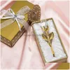 Party Gunst Mode Crystal Rose Gunst mit Colorf Box Party bevorzugt Babyparty Souvenir Ornamente f￼r Gast romantische Hochzeitsgeschenke DH1V8