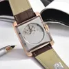 شاهد Mans Designer Watches Square Watchs Movement Fashion Watch Size 35 30mm جلدي سوار من الفولاذ المقاوم للصدأ من الفولاذ المقاوم للصدأ للنساء.