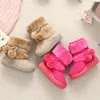 Boots Girls Winter Boys Kids Warm Cothless Plexh Inside Kids Snow Anti-Slippery Fur Ball Pinging fofo 21-35 221122