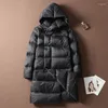 Women's Trench Coats For Women Parks Lady Large Size Overcoat 2022 Winter Women's Long Down Jacket Warm Thick Hooded Coat Female Casual
